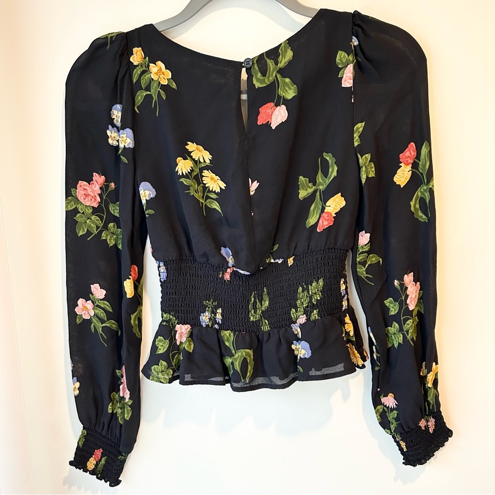 Reformation Hearth Top Night Bloom Size 0 - Picture 8 of 11